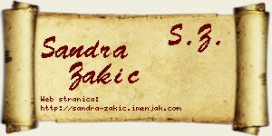 Sandra Zakić vizit kartica